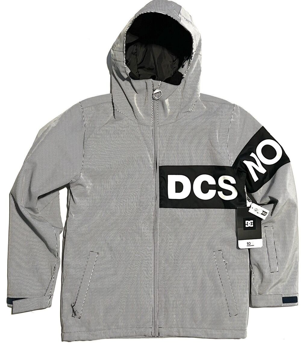 DC Propaganda Snowboard Jacket Mens Size M Hickory Stripe NWT ADYTJ03085 MEDIUM